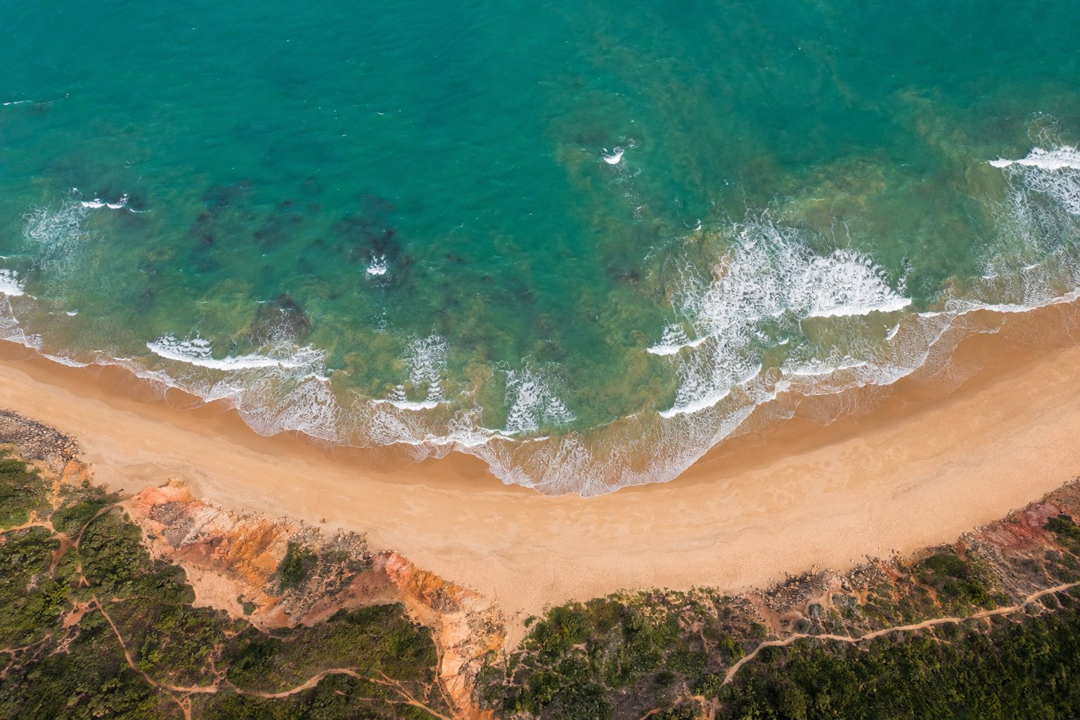 Vista aérea da praia